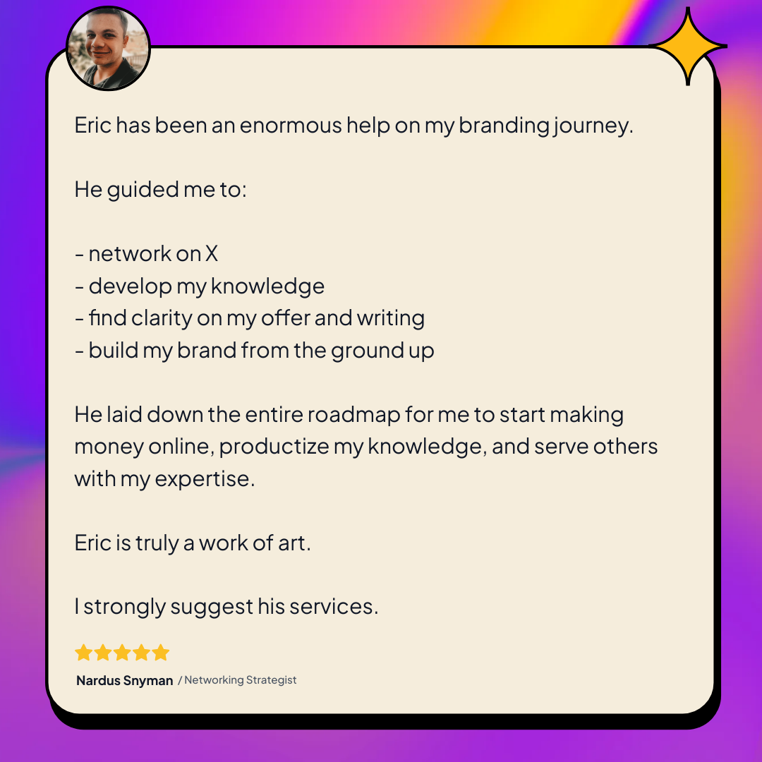 Testimonial from Nardus Snyman